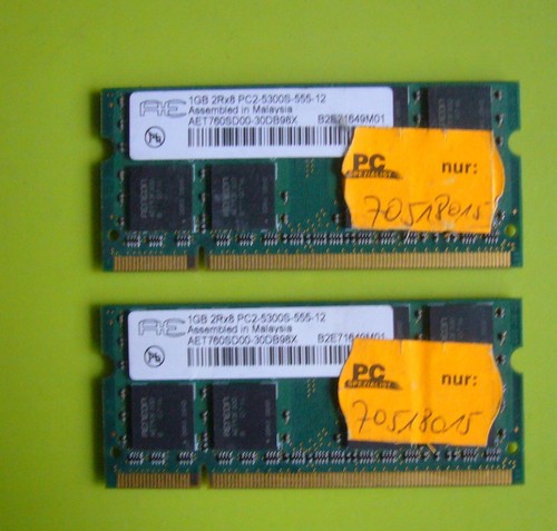 2x1gb laptop speicher 2rx8 - speicher,